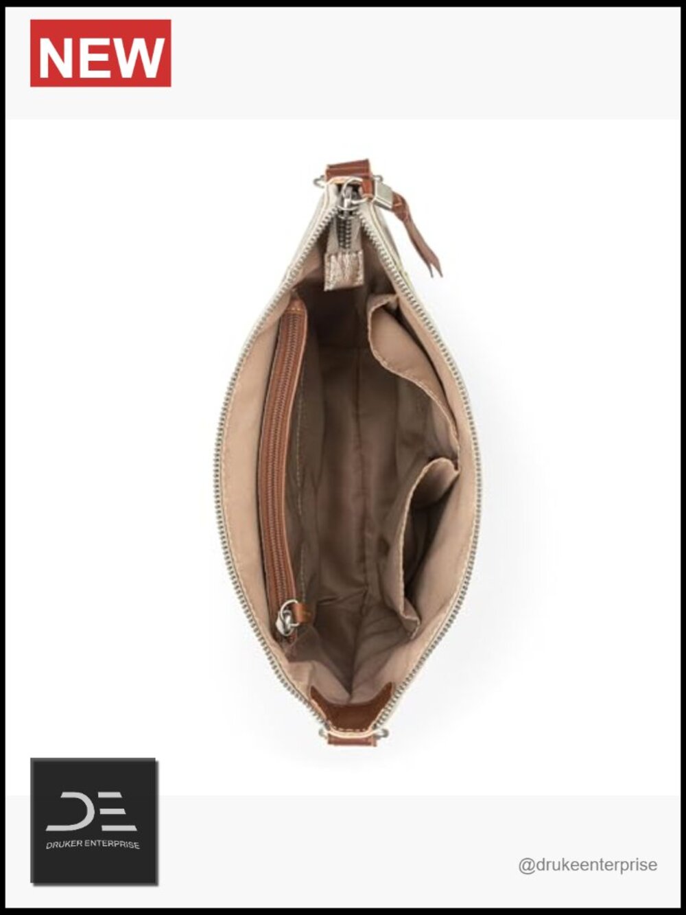 Leather Slouchy Crossbody Bag with Adjustable Strap - Picture 3 of 6